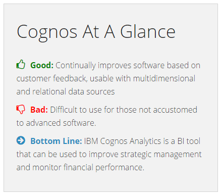 Cognos at a glance